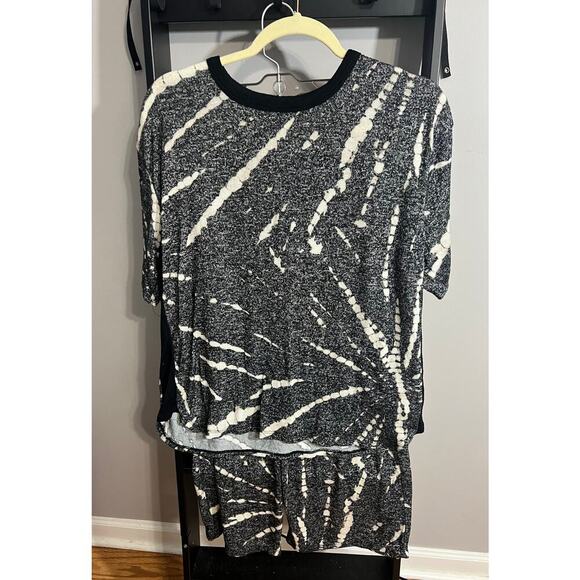 DKNY Pajama set, women’s size S, black/white, preowned - Picture 2 of 16